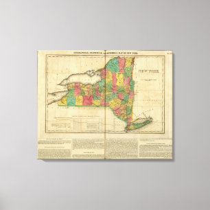 Karte von New York Leinwanddruck