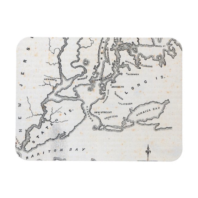 Karte von New York und die Nähe Magnet (Horizontal)