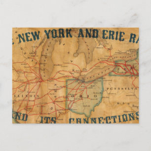 Karte von New York und Erie Rail Road