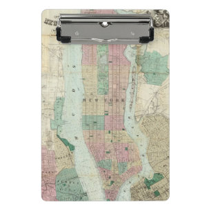 Karte von New York und von Nähe Mini Klemmbrett