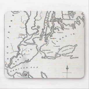 Karte von New York und von Nähe Mousepad