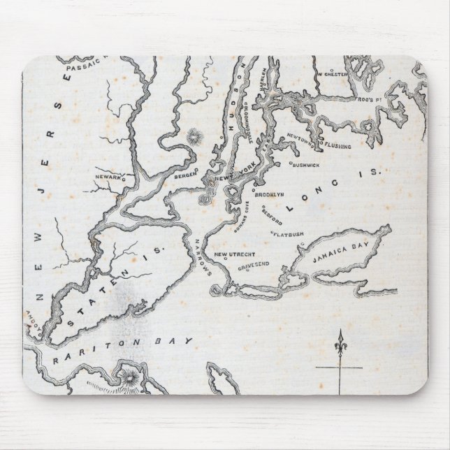 Karte von New York und von Nähe Mousepad (Vorne)