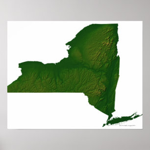 Karte von New- YorkStaat Poster