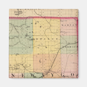 Karte von Newaygo Landkreis, Michigan Magnet