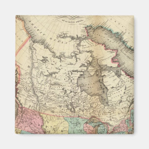Karte von Nordamerika 3 Magnet