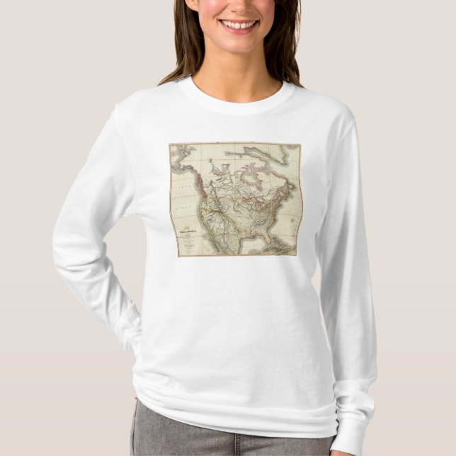 Karte von Nordamerika 4 T-Shirt (Vorderseite)