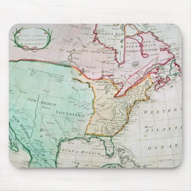 Karte von Nordamerika Mousepad (Vorne)