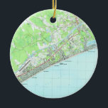 Karte von Nordmyrtle beach South Carolina (1990) Keramik Ornament<br><div class="desc">Dieses ist eine Karte von Nordmyrtle beach South Carolina,  das ursprünglich im Jahre 1990 produziert wird.</div>