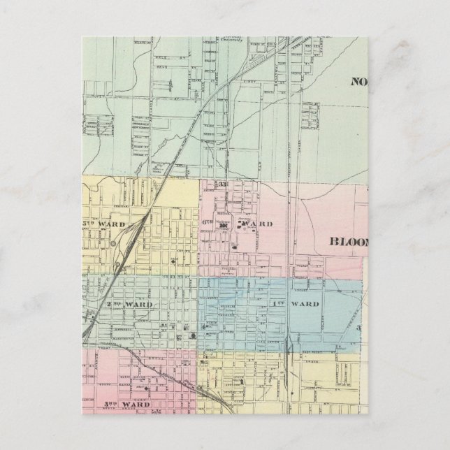 Karte von Normal, Bloomington (Vorderseite)