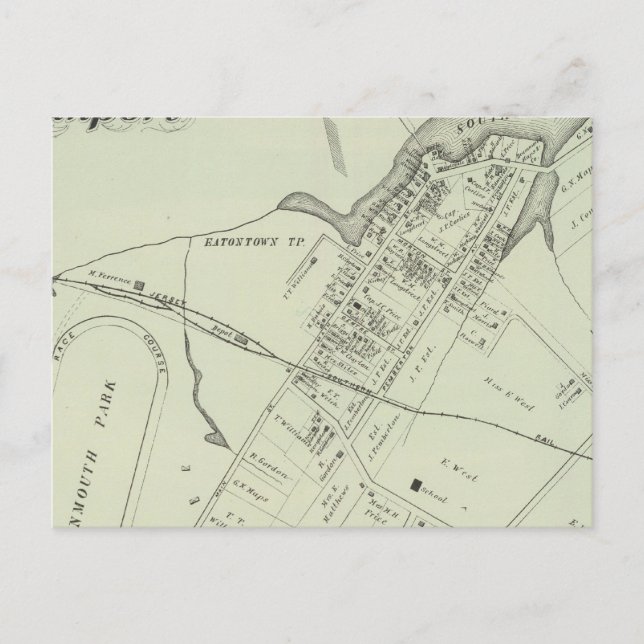 Karte von Oceanport, NJ (Vorderseite)
