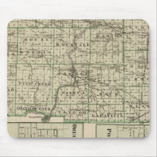 Karte von Ogle Landkreis, Polo und Oregon Mousepad
