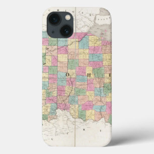 Karte von Ohio und von Indiana iPhone 13 Hülle
