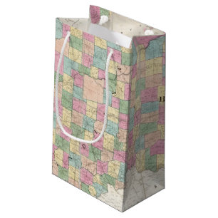 Karte von Ohio und von Indiana Kleine Geschenktüte