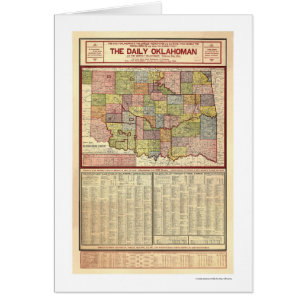 Karte von Oklahoma und von indischem Gebiet 1905