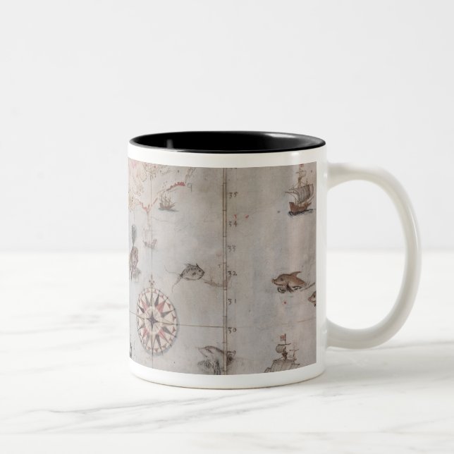 Karte von Ostnordamerika Zweifarbige Tasse (Rechts)