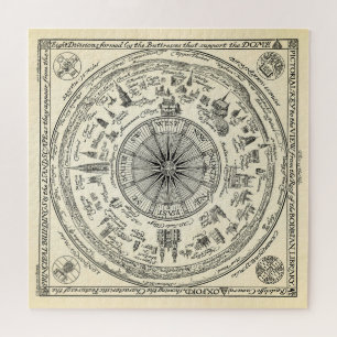 Karte von Oxford aus der Bodleian Library