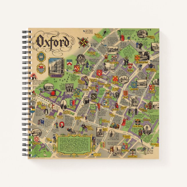 Karte von Oxford, England (Britische Eisenbahn) Notizbuch (Vorderseite)