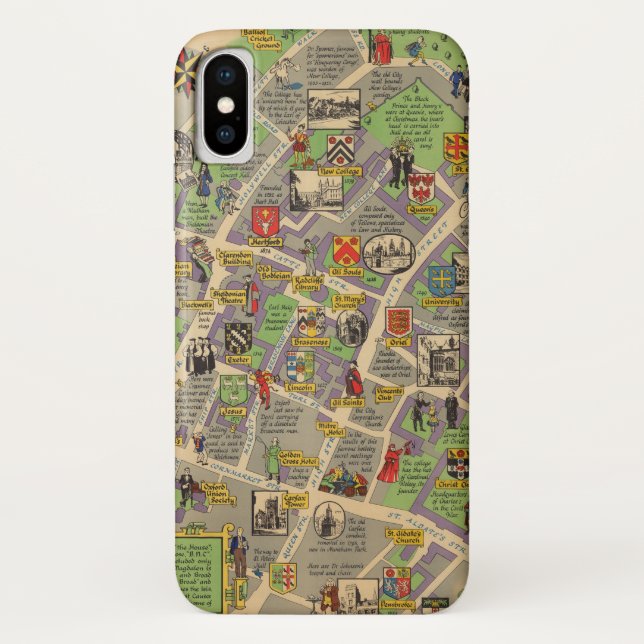 Karte von Oxford, England (britische Eisenbahnen) Case-Mate iPhone Hülle (Rückseite)