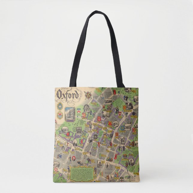 Karte von Oxford, England (britische Eisenbahnen) Tasche (Vorderseite)