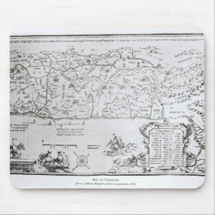Karte von Palästina, von einem PassahfestHaggadah Mousepad