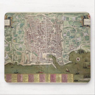 Karte von Palermo, von "Civitates Orbis Terrarum" Mousepad