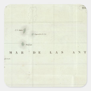Karte von Panama Quadratischer Aufkleber