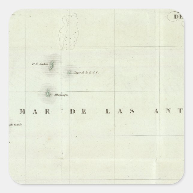 Karte von Panama Quadratischer Aufkleber (Vorderseite)