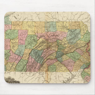 Karte von Pennsylvania und New Jersey Mousepad