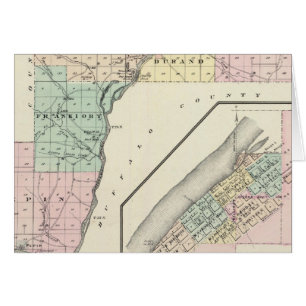 Karte von Pepin Landkreis und Dorf Durand