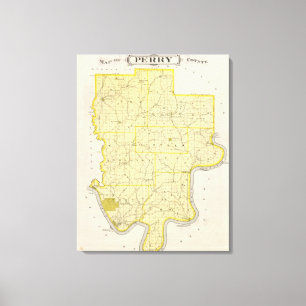 Karte von Perry County Leinwanddruck