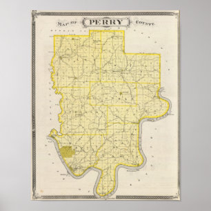Karte von Perry County Poster