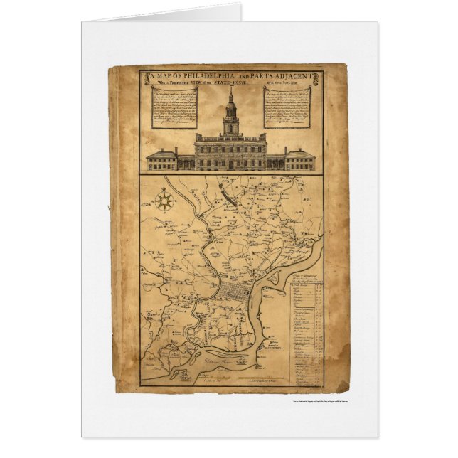 Karte von Philadelphia und von Teilen angrenzendes (Vorne)