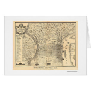 Karte von Philadelphia, wie sie im Jahre 1776