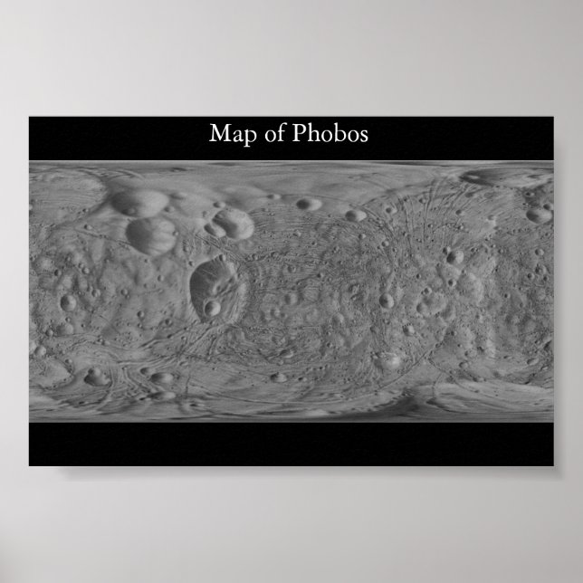 Karte von Phobos Poster (Vorne)