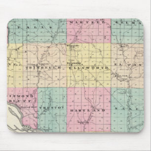 Karte von Pierce Landkreis und Ellsworth Mousepad