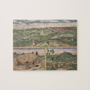 Karte von Poitiers, von "Civitates Orbis Terrarum"