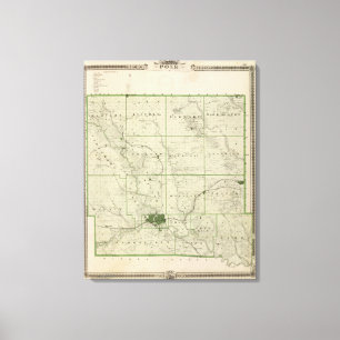 Karte von Polk County, Staat von Iowa Leinwanddruck