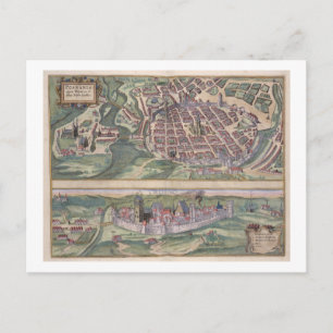 Karte von Poznan und Gruczno, von 'Civitates Orbis