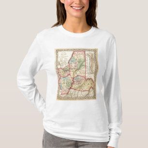 Karte von Preston, Taylor, Barbour, Tucker T-Shirt
