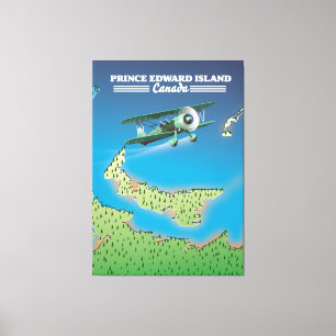 Karte von Prince Edward Island, Kanada. Leinwanddruck