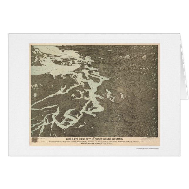 Karte von Puget Sound-Land in Washington 1891 (Vorderseite (Horizontal))