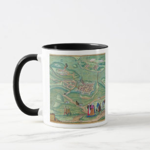 Karte von Raab, von "Civitates Orbis Terrarum" Tasse