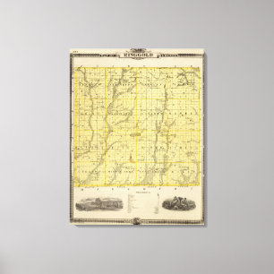 Karte von Ringgold County, Staat von Iowa Leinwanddruck