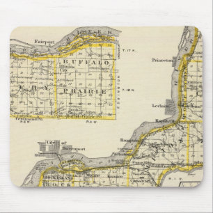 Karte von Rock Island Landkreis und Dixon Mousepad