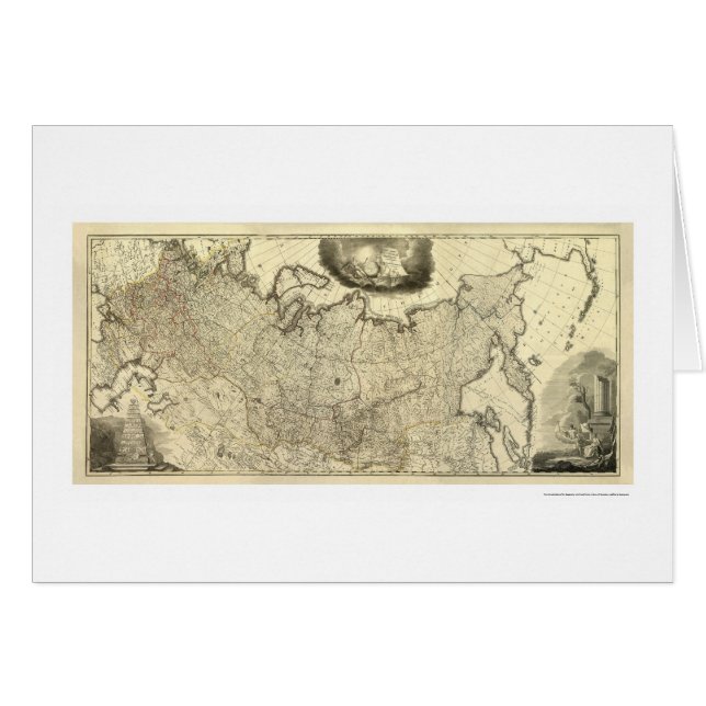 Karte von Russland 1786 (Vorderseite (Horizontal))