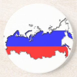 Karte von Russland Getränkeuntersetzer