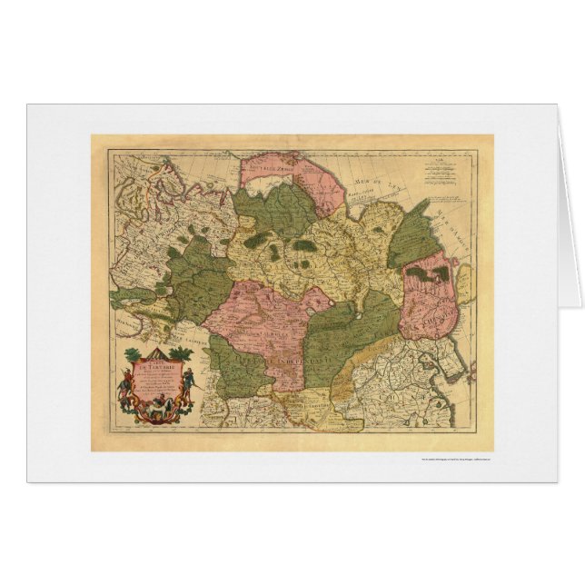 Karte von Russland und von Sibirien 1706 (Vorderseite (Horizontal))