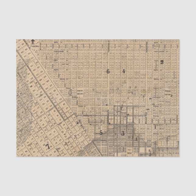 Karte von San Francisco Seidenpapier (Vorderseite)