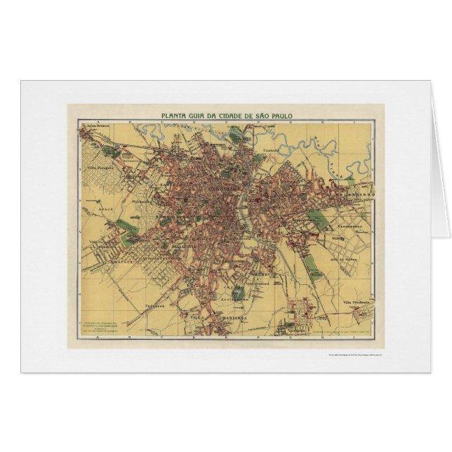 Karte von Sao-Paulo durch Cococi 1913 (Vorderseite (Horizontal))