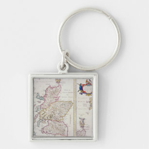 Karte von Schottland, c.1700 Schlüsselanhänger